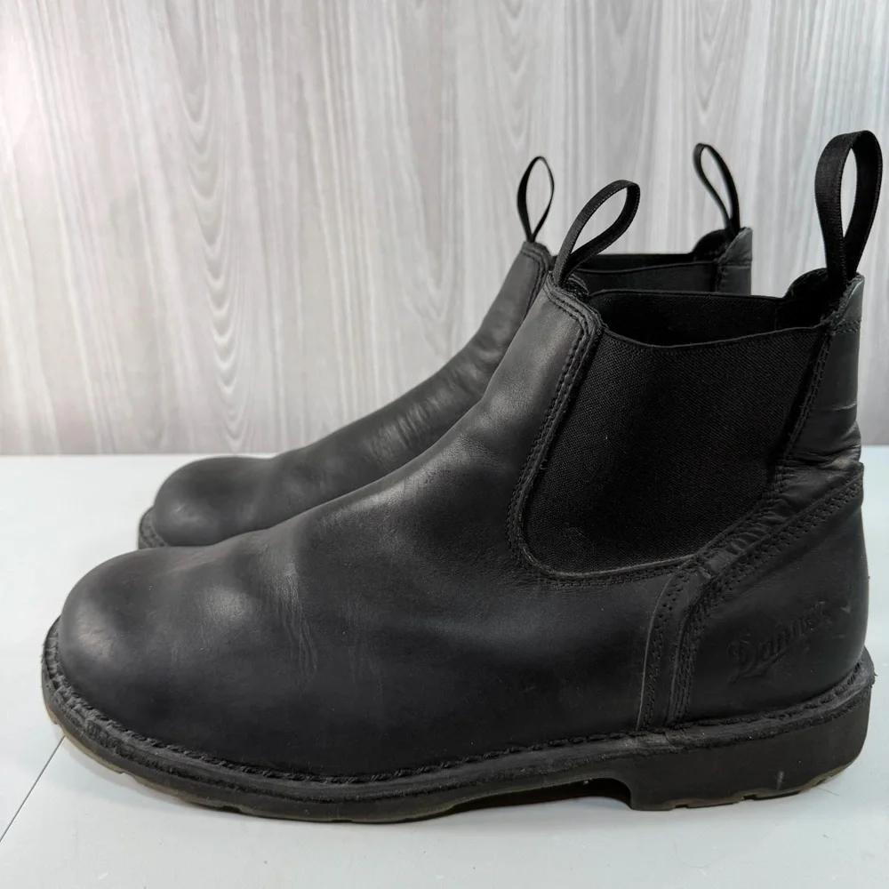 Danner Black Leather Men’s Chelsea Ankle Boot Vibram Sole‎ Comp Toe Sz 14